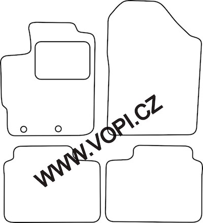 Textil-Autoteppiche Toyota Yaris 2010 - 2014 Carfit (4780)